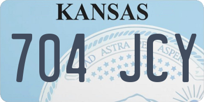 KS license plate 704JCY