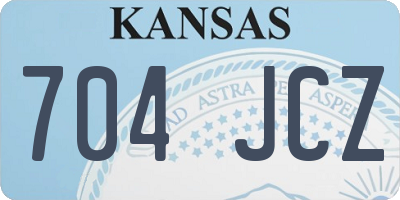 KS license plate 704JCZ