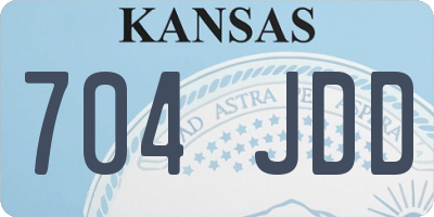 KS license plate 704JDD