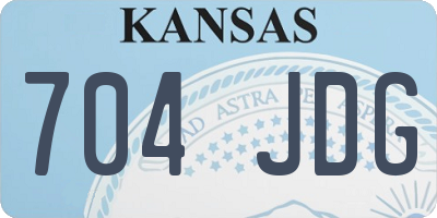 KS license plate 704JDG