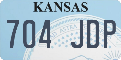 KS license plate 704JDP