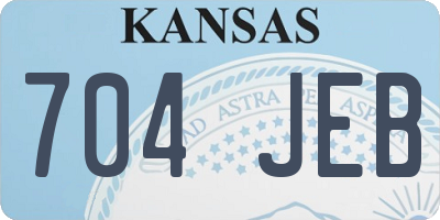 KS license plate 704JEB