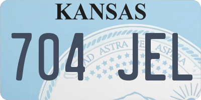 KS license plate 704JEL