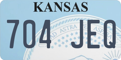 KS license plate 704JEQ