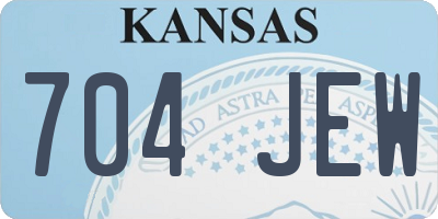 KS license plate 704JEW