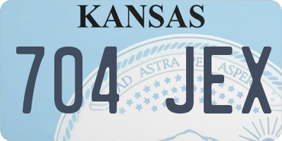 KS license plate 704JEX