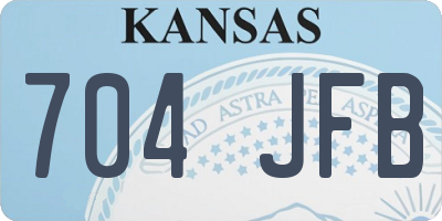 KS license plate 704JFB