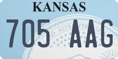 KS license plate 705AAG