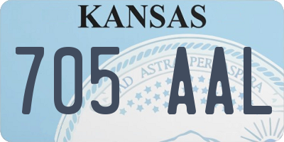 KS license plate 705AAL