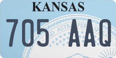KS license plate 705AAQ