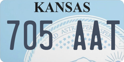 KS license plate 705AAT