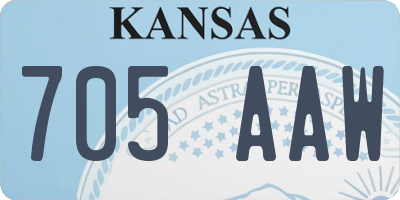 KS license plate 705AAW