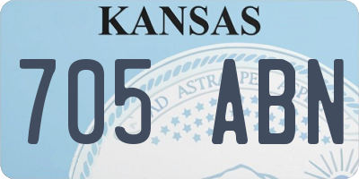 KS license plate 705ABN