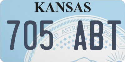 KS license plate 705ABT