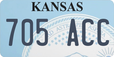 KS license plate 705ACC