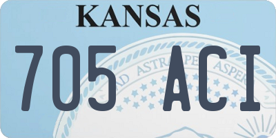 KS license plate 705ACI