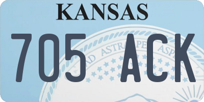 KS license plate 705ACK