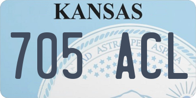 KS license plate 705ACL
