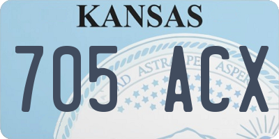 KS license plate 705ACX