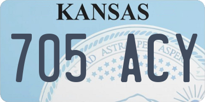KS license plate 705ACY