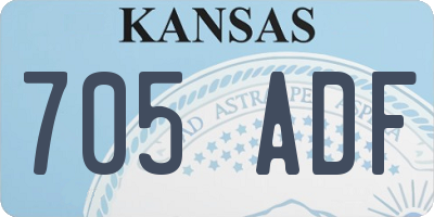 KS license plate 705ADF