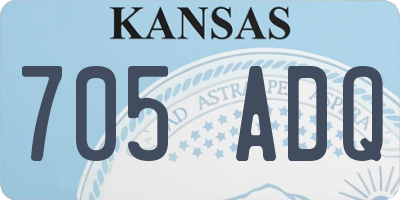 KS license plate 705ADQ