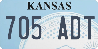 KS license plate 705ADT