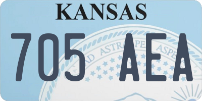 KS license plate 705AEA