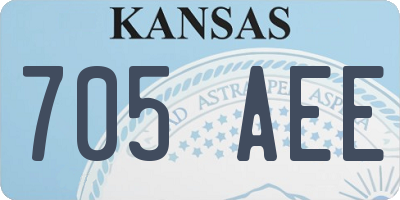 KS license plate 705AEE