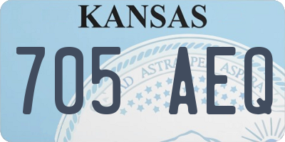 KS license plate 705AEQ