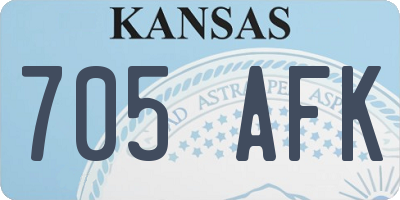 KS license plate 705AFK