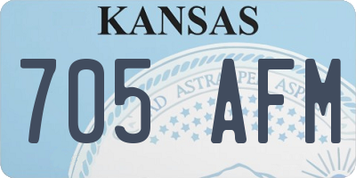 KS license plate 705AFM