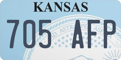 KS license plate 705AFP