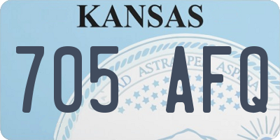 KS license plate 705AFQ