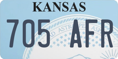 KS license plate 705AFR