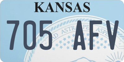KS license plate 705AFV