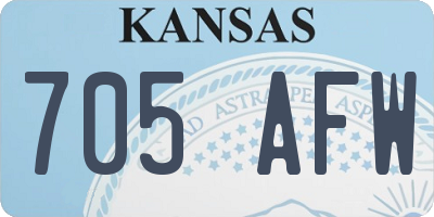 KS license plate 705AFW