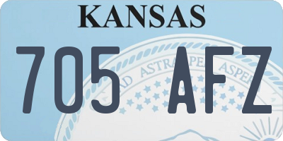 KS license plate 705AFZ
