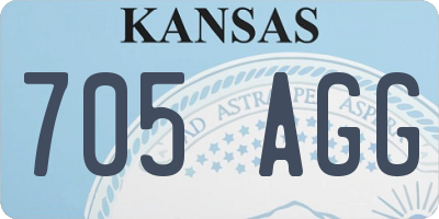KS license plate 705AGG