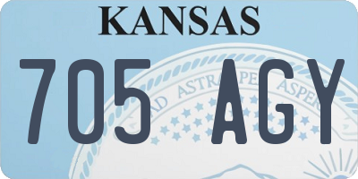 KS license plate 705AGY