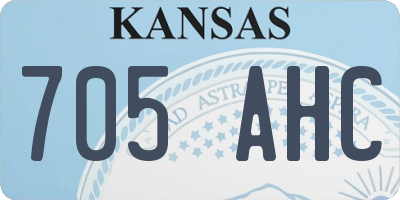 KS license plate 705AHC