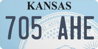 KS license plate 705AHE