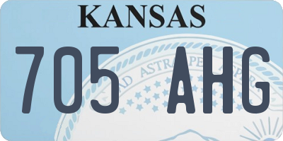 KS license plate 705AHG