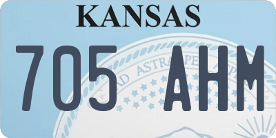 KS license plate 705AHM