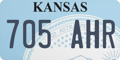 KS license plate 705AHR