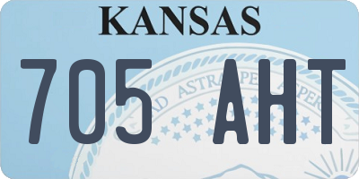 KS license plate 705AHT