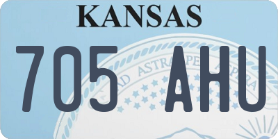 KS license plate 705AHU