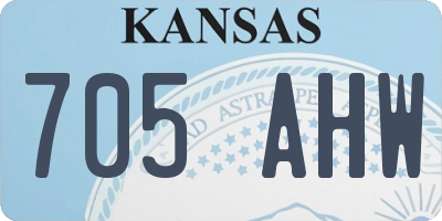 KS license plate 705AHW