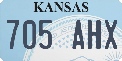 KS license plate 705AHX