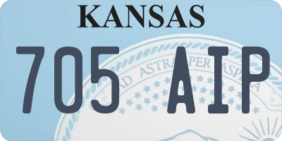 KS license plate 705AIP